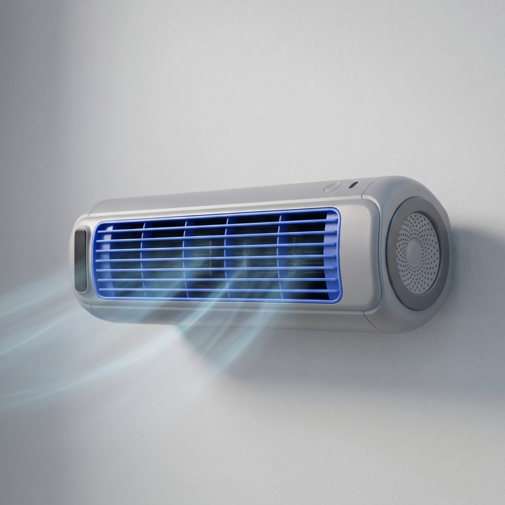 FrozaAC en fonctionnement fixé au mur